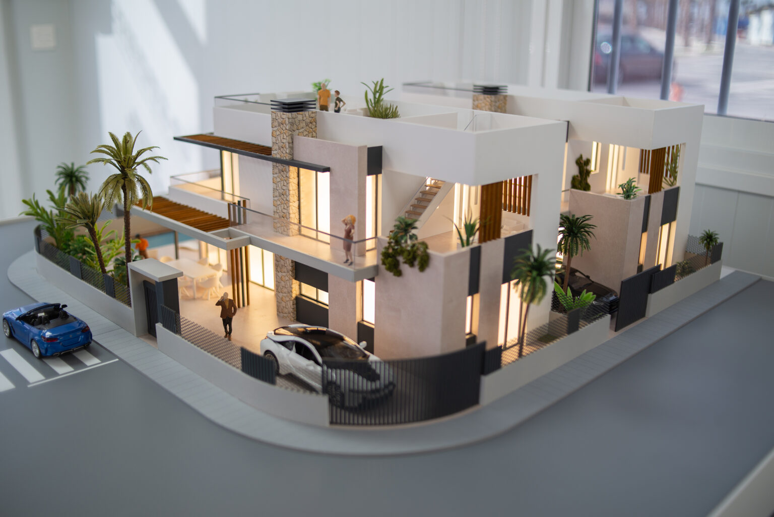 Maquetas de arquitectura modernas